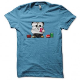 Shirt amour cartoon bleu ciel pour homme et femme