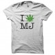 Shirt weed I love MJ BLANC pour homme et femme