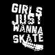 Shirt girls just wanna skate noir pour homme et femme