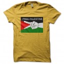 Shirt free palestine jaune pour homme et femme