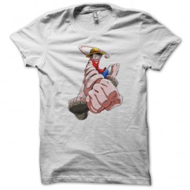 Shirt one piece luffy blanc pour homme et femme