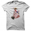 Shirt one piece luffy blanc pour homme et femme