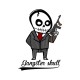 Shirt Gangster Skull blanc pour homme et femme