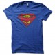 Shirt superman batman logo mix effets vintage bleu pour homme et femme