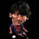 Shirt Lionel Messi cartoon noir pour homme et femme