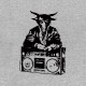 Shirt satan radio illuminati gris pour homme et femme