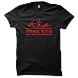 Shirt Beer Run noir pour homme et femme