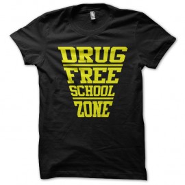 Shirt drug free school zone noir pour homme et femme