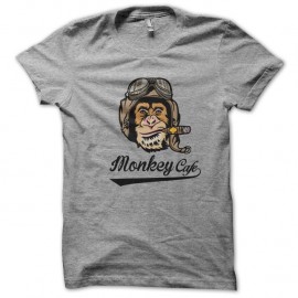 Shirt monkey cafe pilote de course version americaine gris pour homme et femme