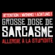 Shirt Sarcasme Noir pour homme et femme