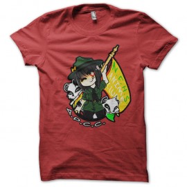 Shirt naaman forest anime club rouge pour homme et femme