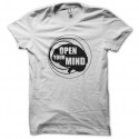 Shirt open your mind blanc pour homme et femme