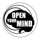 Shirt open your mind blanc pour homme et femme