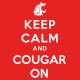 Shirt keep calm and cougar on rouge pour homme et femme