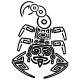 Shirt maori scorpion blanc pour homme et femme