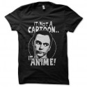 Shirt It Not a Cartoon sheldon cooper phrase culte noir pour homme et femme