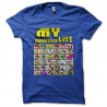 Shirt My Character list bleu pour homme et femme