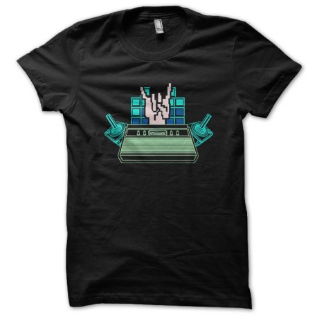 Shirt signe rock 8 bit noir pour homme et femme