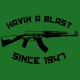 Shirt havin a blast since 1947 vert pour homme et femme