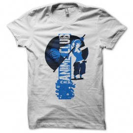 Shirt anime club blanc pour homme et femme