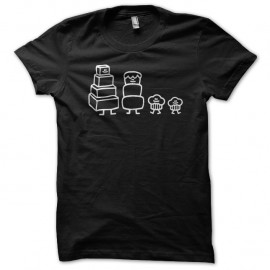 Shirt Cakey and Bakey Tees noir pour homme et femme