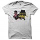 Shirt bob l'eponge façon blues brother blanc pour homme et femme