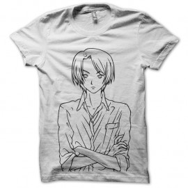 Shirt dessin manga blanc pour homme et femme