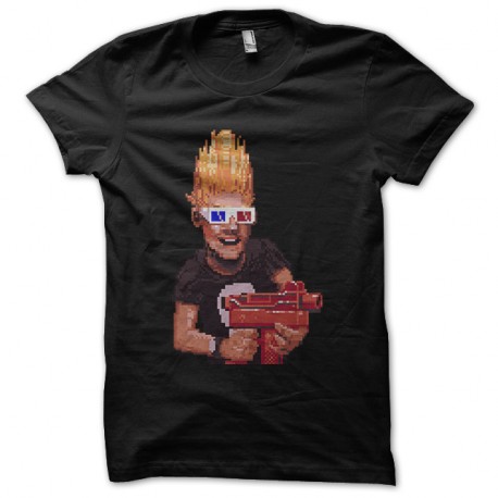 Shirt joueur ancienne generation 8 bit noir pour homme et femme