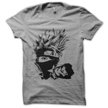 Shirt kakashi de naruto artistique gris pour homme et femme