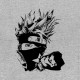 Shirt kakashi de naruto artistique gris pour homme et femme