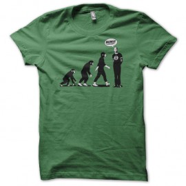 Shirt evolution bazinga sheldon cooper vert pour homme et femme