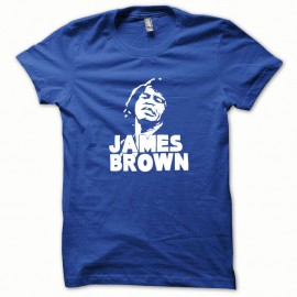 Shirt James Brown blanc/bleu royal pour homme et femme