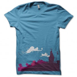 Shirt paysage enchante bleu ciel pour homme et femme