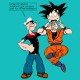 Shirt Popeye VS Goku bleu ciel pour homme et femme