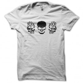 Shirt braquage de skull blanc pour homme et femme