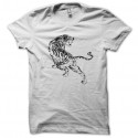 Shirt tigre tatouage blanc pour homme et femme