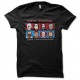 Shirt personnages films horreur jeux video 8bit noir pour homme et femme