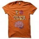 Shirt I love your brains orange pour homme et femme