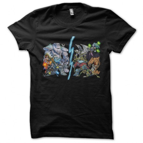 Shirt Dota personnages vs noir pour homme et femme