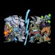 Shirt Dota personnages vs noir pour homme et femme