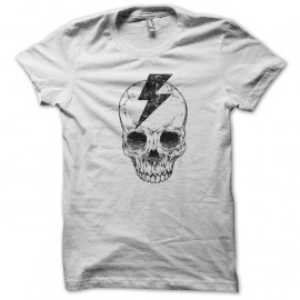 Shirt thunderbolt skull blanc pour homme et femme
