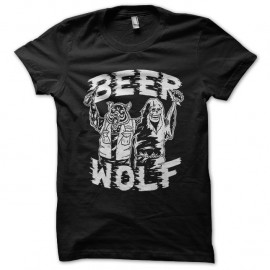 Shirt beer wolf noir pour homme et femme