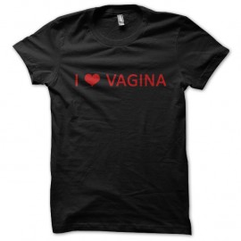 Shirt I love vagina noir pour homme et femme