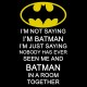 Shirt Not Batman noir pour homme et femme