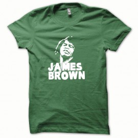 Shirt James Brown blanc/vert bouteille pour homme et femme