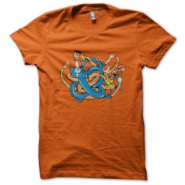 Shirt mister fantastic vs dhalsim orange pour homme et femme