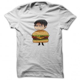 Shirt heichou burger blanc pour homme et femme