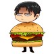 Shirt heichou burger blanc pour homme et femme