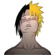 Shirt Naruto Sasuke blanc pour homme et femme