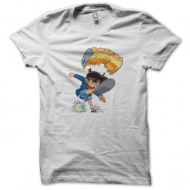Shirt Conan le detective kick blanc pour homme et femme